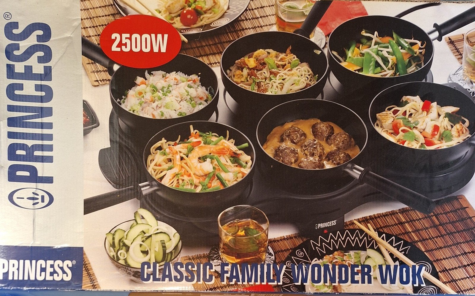 Wokplaat met 6 pannetjes 16 cm., Ophalen, Gebruikt, 4 t/m 7 personen
