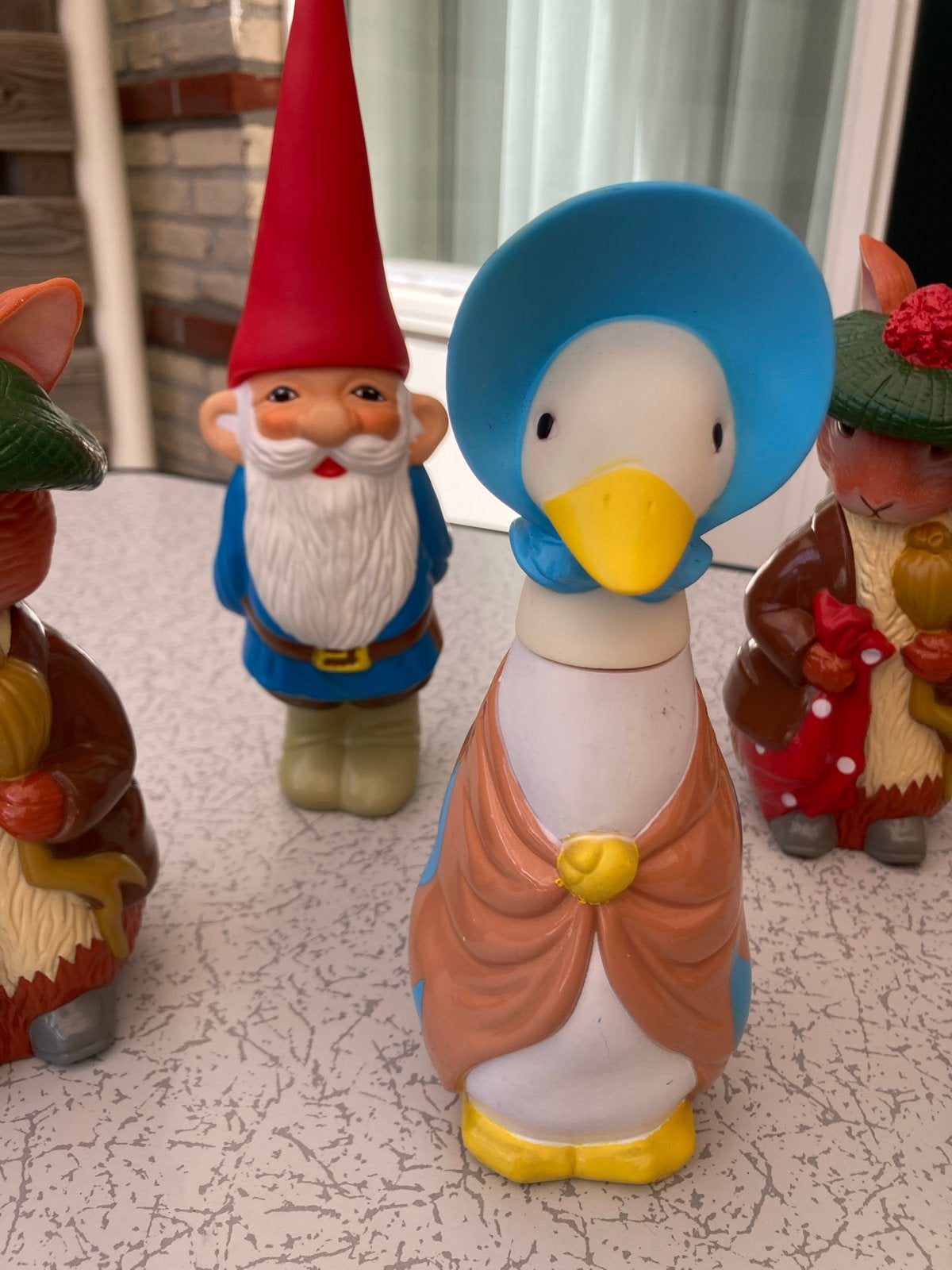 Beatrix Potter schuimbadflessen - Jaren '90 verzameling, Gebruikt, Ophalen of Verzenden, W, Grovernor