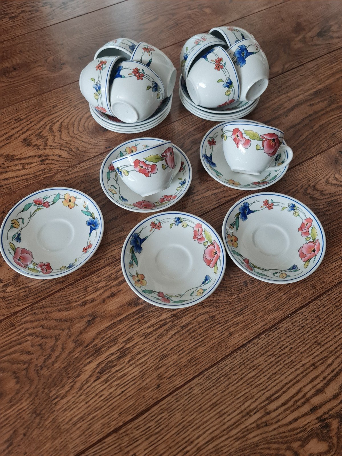 Wood & Sons Alpine Meadow koffie theekopjes en schotels, Ophalen of Verzenden