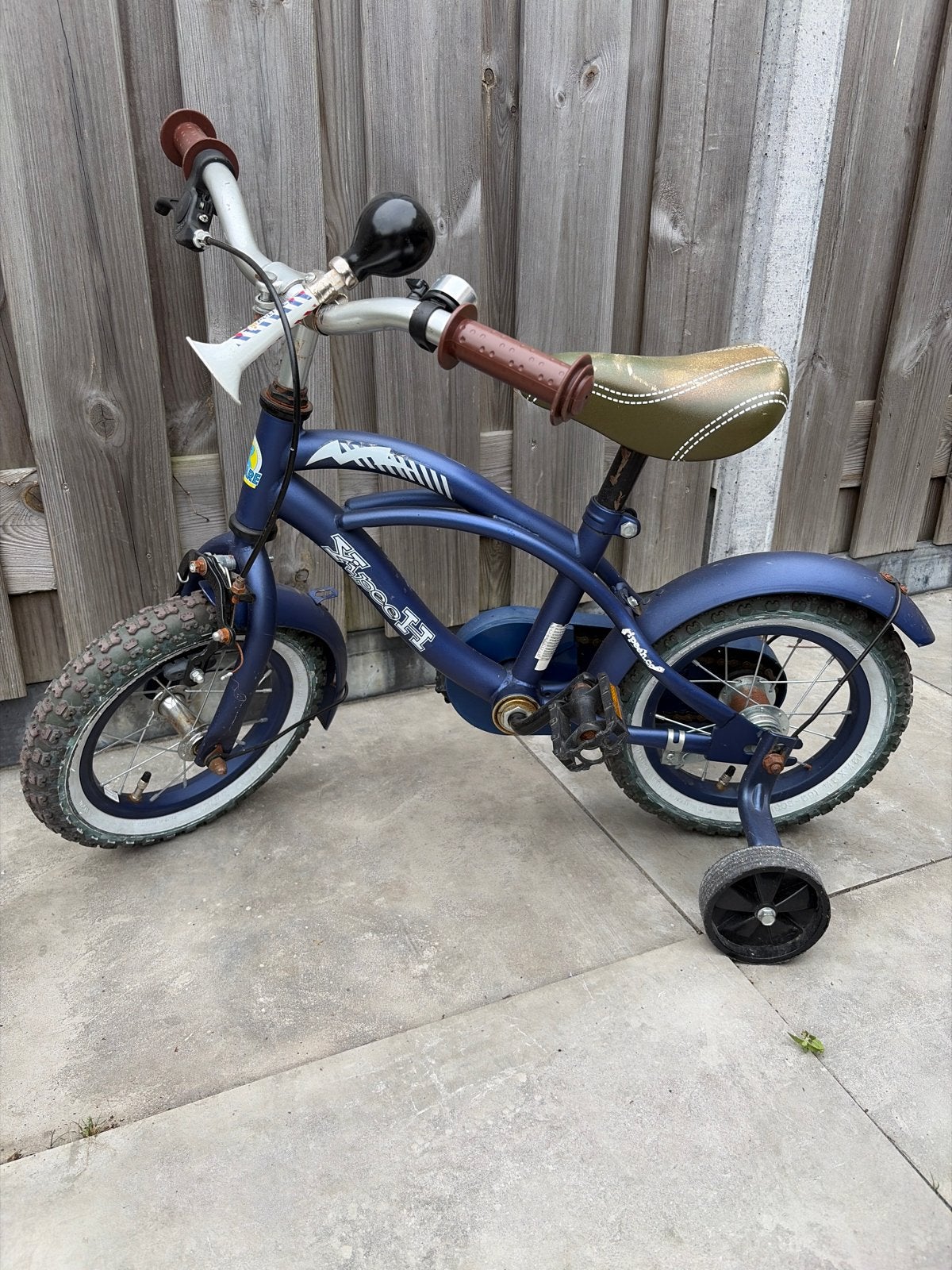 Blue Cruiser kinderfiets 12 inch met zijwieltjes, Fietsen en Brommers, Ophalen, Terugtraprem, Zijwieltjes, Gebruikt