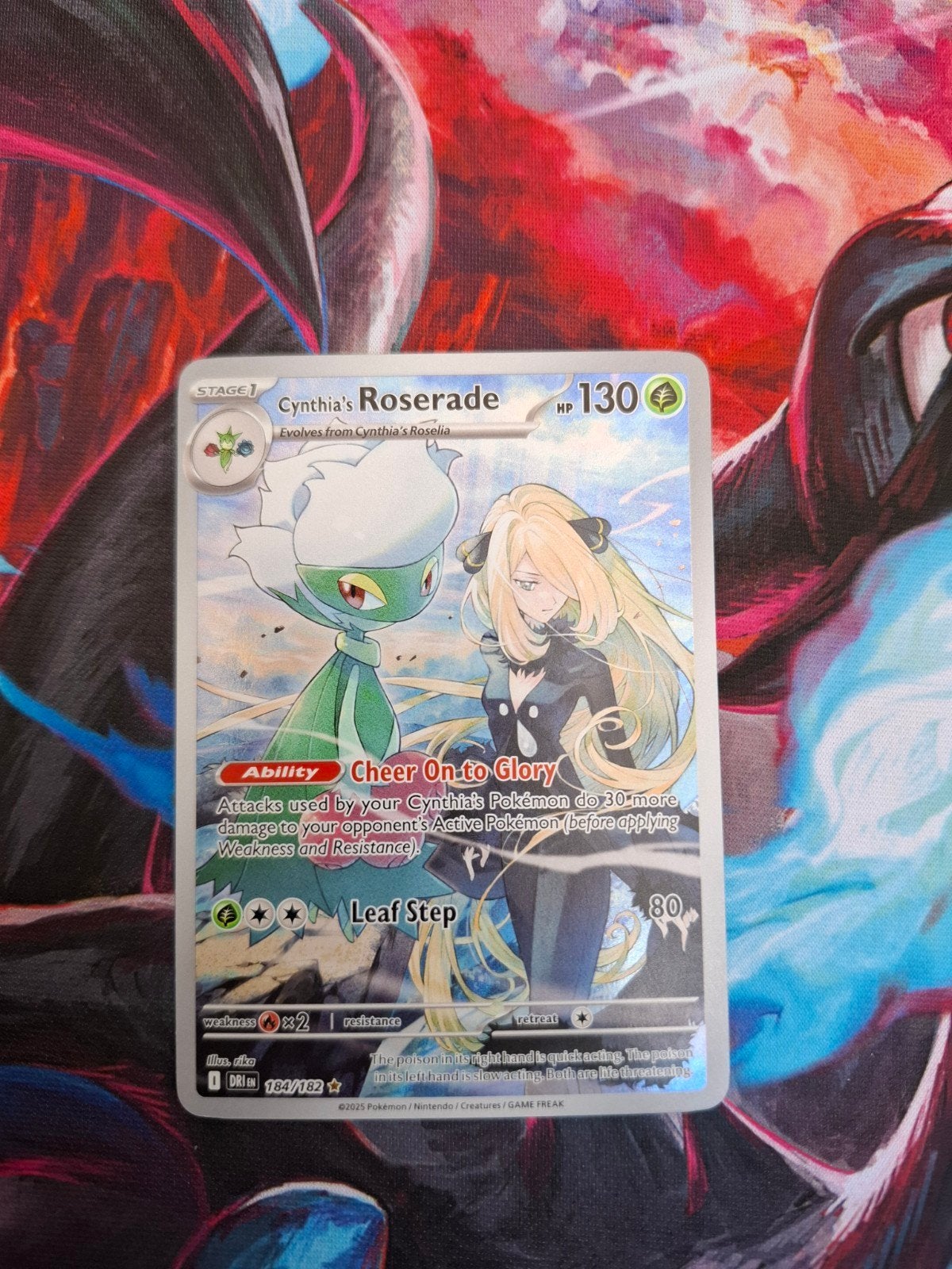 Pokemon Destined Rivals Cynthia's Roserade DRI 184, Ophalen of Verzenden, Zo goed als nieuw, Losse kaart