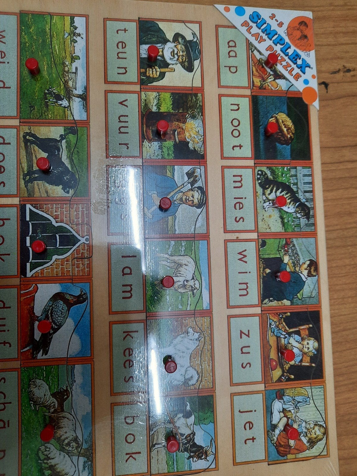 Simplex Play Puzzel - Leerzaam houten legpuzzel, Ophalen, 2 tot 4 jaar, Gebruikt, 10 tot 50 stukjes