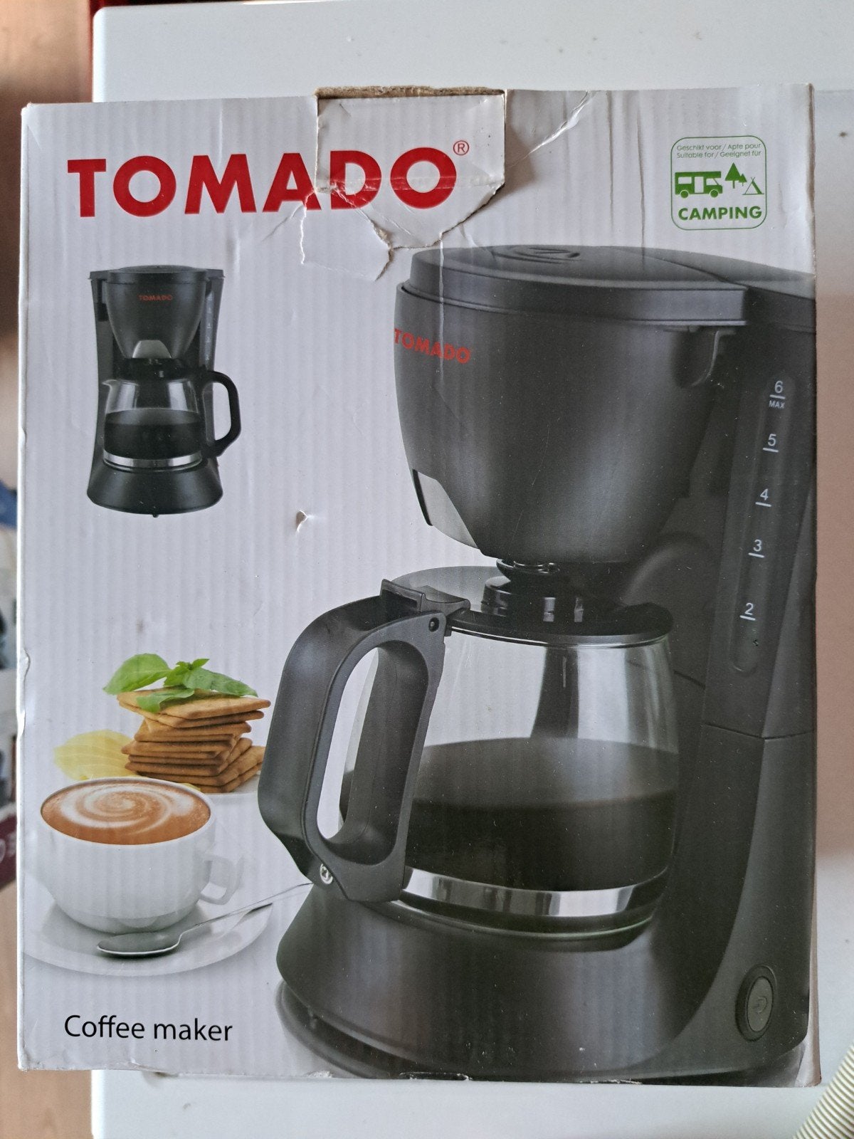Tomado Koffiezetapparaat - Perfect voor Thuis en Camping, Koffiemachine, Gemalen koffie, Ophalen of Verzenden, Zo goed als nieuw
