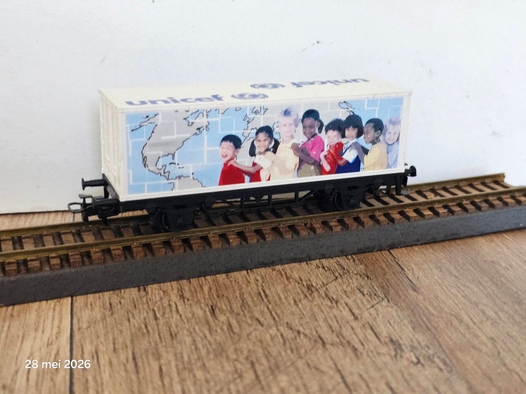 Modeltreinwagon H0 marklin containerwagen, wagon, Hobby en Vrije tijd, Overige merken, Gelijkstroom of Wisselstroom, Wagon, Ophalen of Verzenden