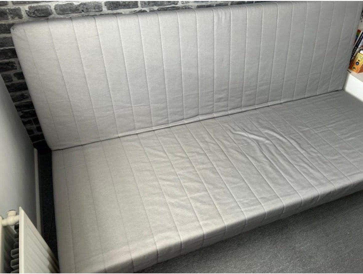 IKEA Beddinge slaapbank - grijs, tweepersoons, Huis en Inrichting, Slaapkamer | Slaapbanken, Gebruikt, 140 cm, 200 cm, Tweepersoons