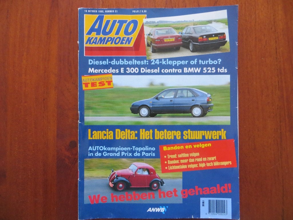 Autokampioen 21 1993 Mercedes E 300d, BMW 525 tds, Delta, Ophalen of Verzenden, Zo goed als nieuw, BMW