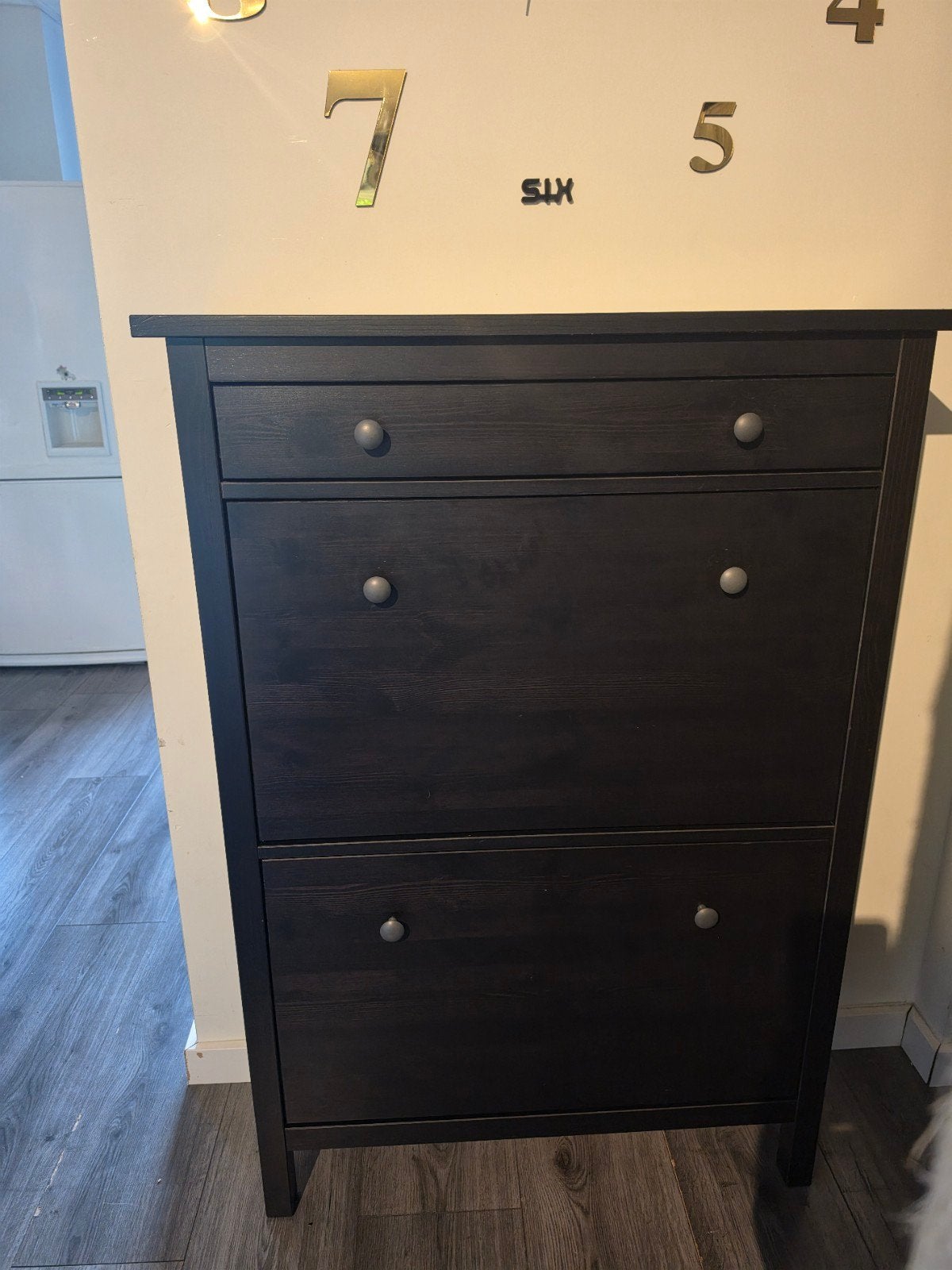 I.Z.G.S. IKEA Hemnes Schoenenkast Zwartbruin, Huis en Inrichting, Kasten | Schoenenkasten, Gebruikt, Ophalen