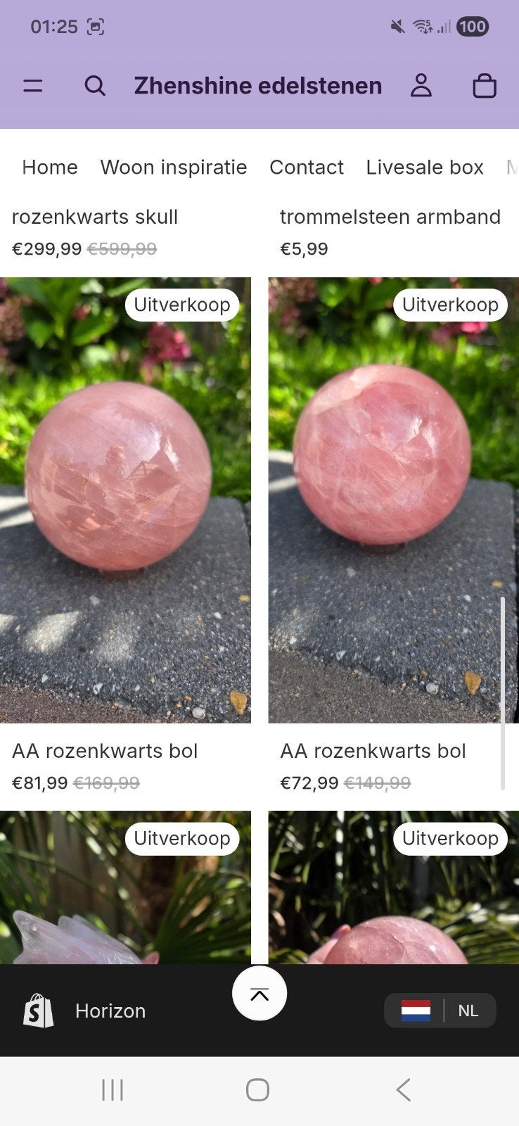 Rozenkwarts bollen van geweldige kwaliteit