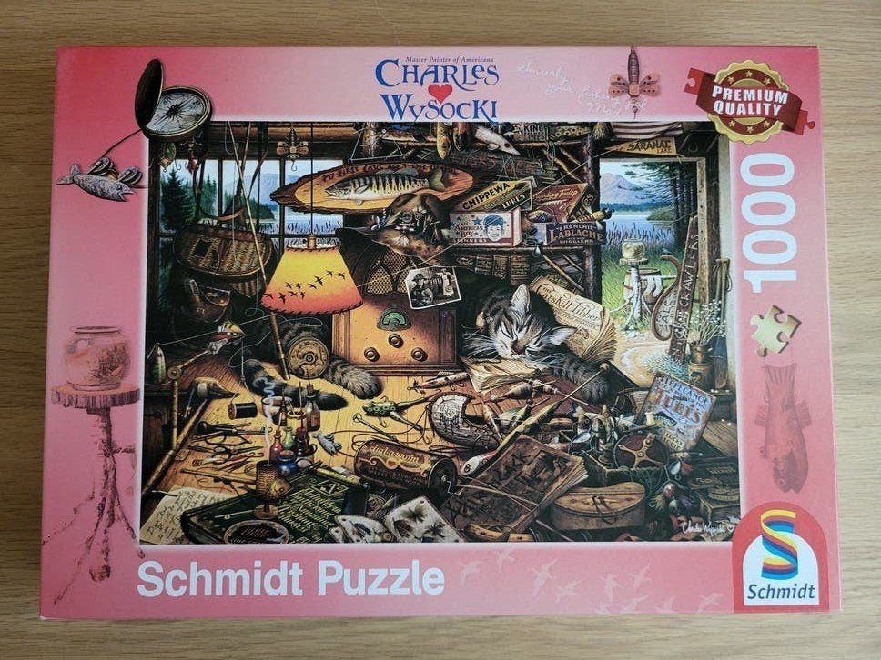 Schmidt Puzzel Charles Wysocki 1000 stukjes, Ophalen of Verzenden, 500 t/m 1500 stukjes, Gebruikt, Legpuzzel