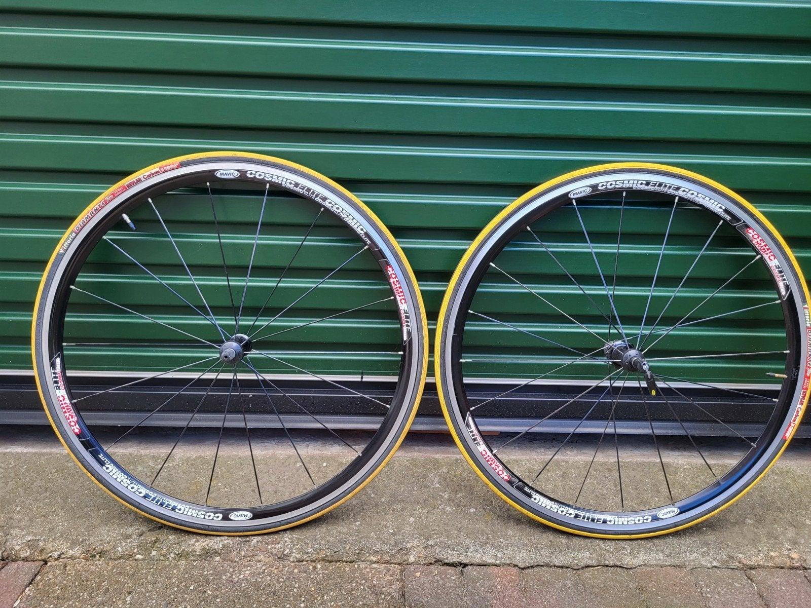 Mavic Cosmic Elite racefiets wielen met banden, Wiel, Gebruikt, Ophalen of Verzenden, Aluminium