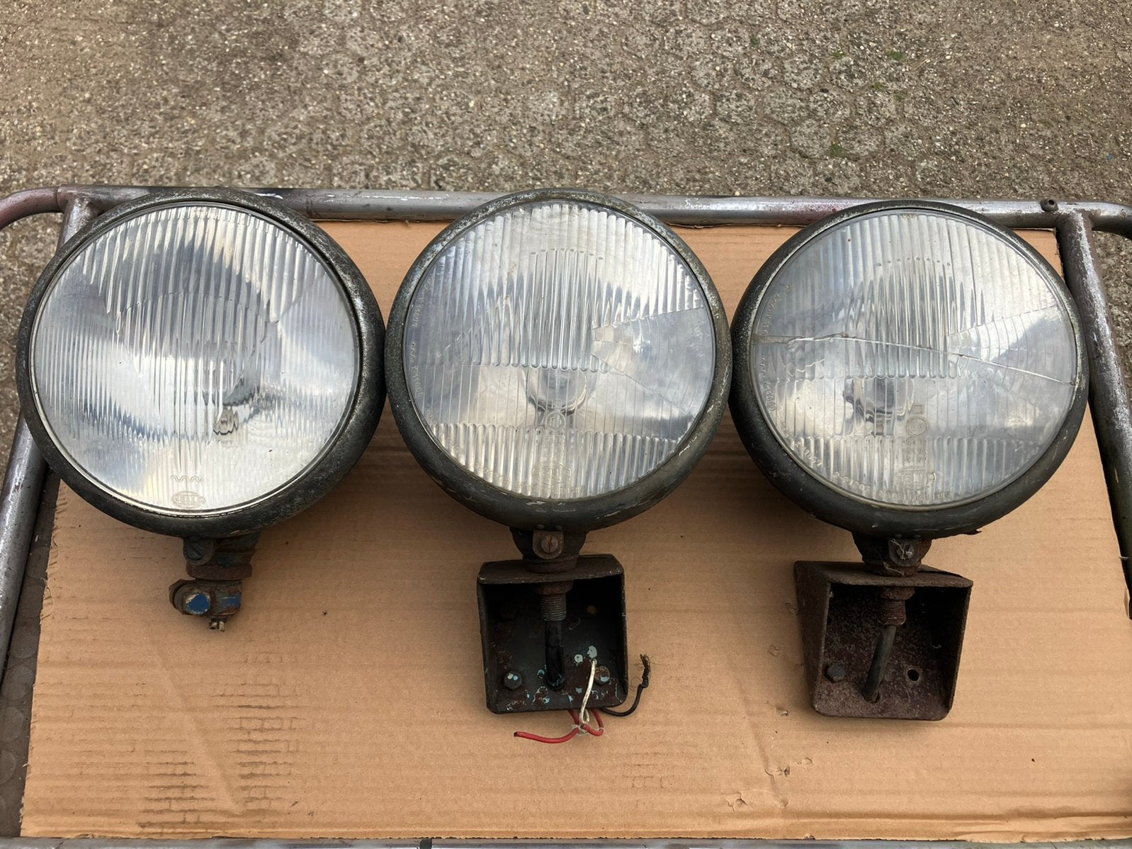 Set Hella koplampen oldtimer vrachtwagen tractor, Ophalen of Verzenden, Overige merken, Verlichting