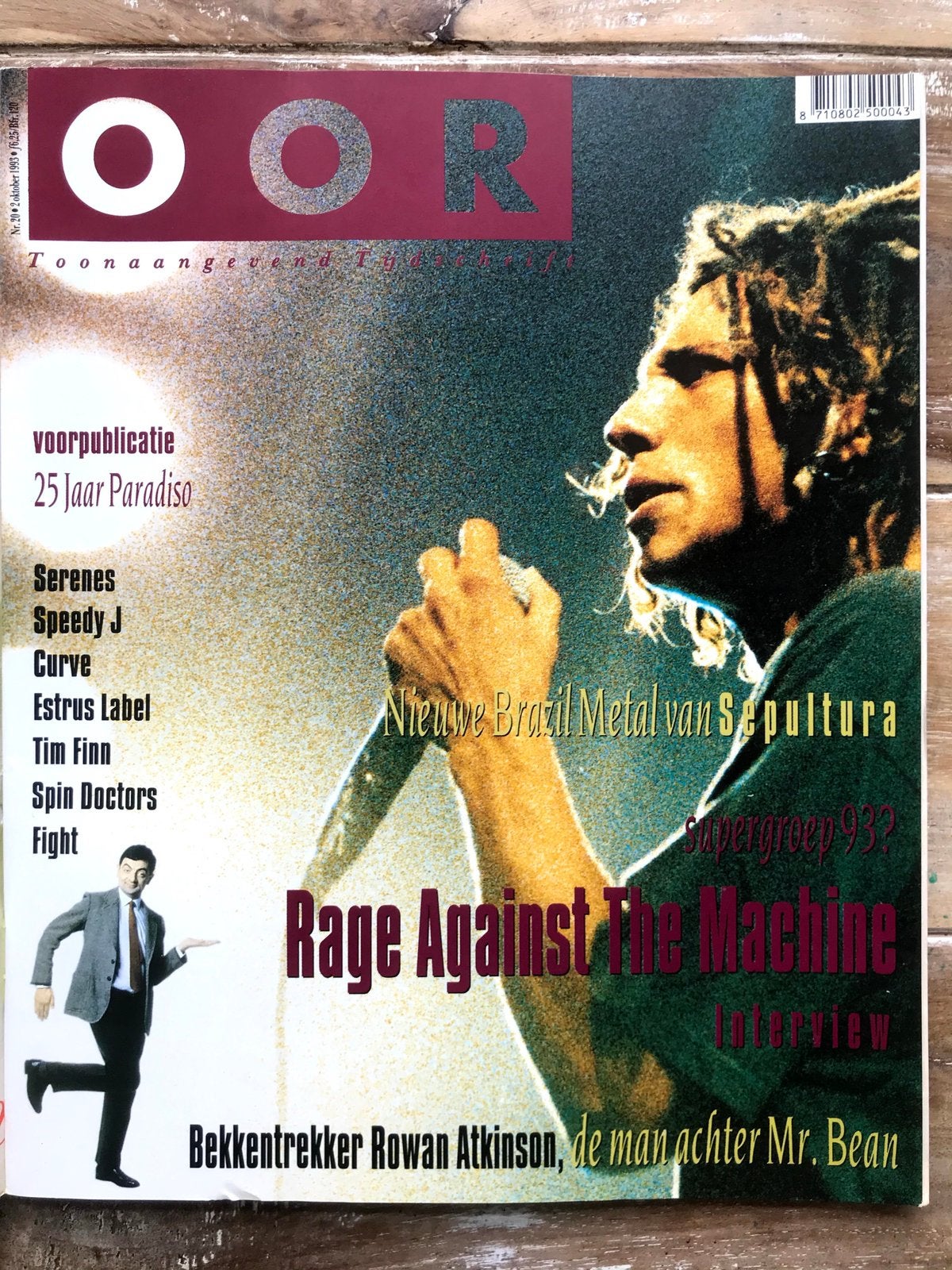 OOR Magazine 1993 RAGE AGAINST THE MACHINE Sepultura FIGHT, Ophalen of Verzenden, Zo goed als nieuw, Muziek, Film of Tv
