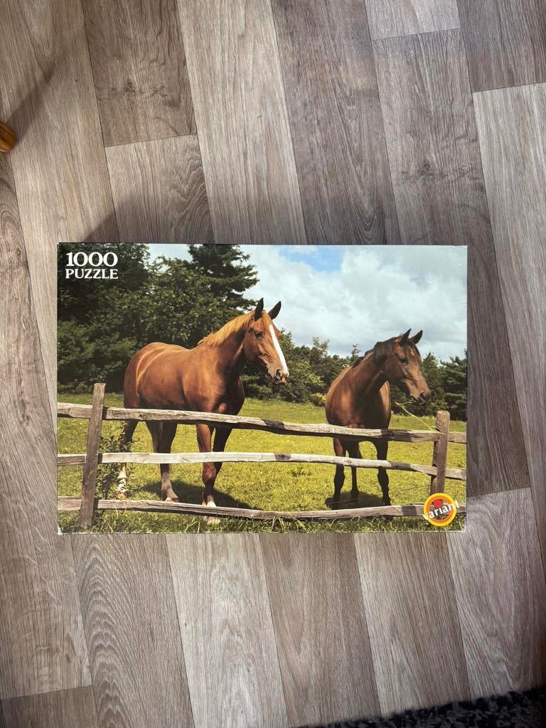 Legpuzzel paarden 1000 stukjes, Ophalen of Verzenden, 500 t/m 1500 stukjes, Zo goed als nieuw, Legpuzzel