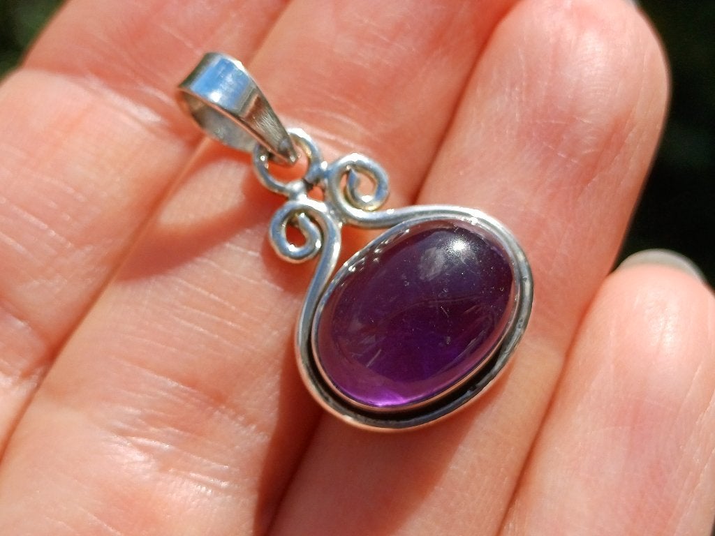 Vanoli Kleine 925 zilveren kettinghanger met amethist, Daiva1973@hotmail.com, Vanoli, Amsterdam, Paars