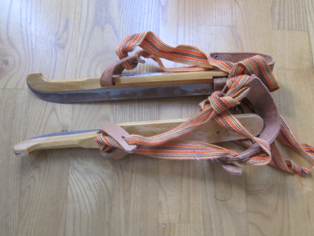 houten schaatsen kinderschaats, Antiek en Kunst, Ophalen of Verzenden