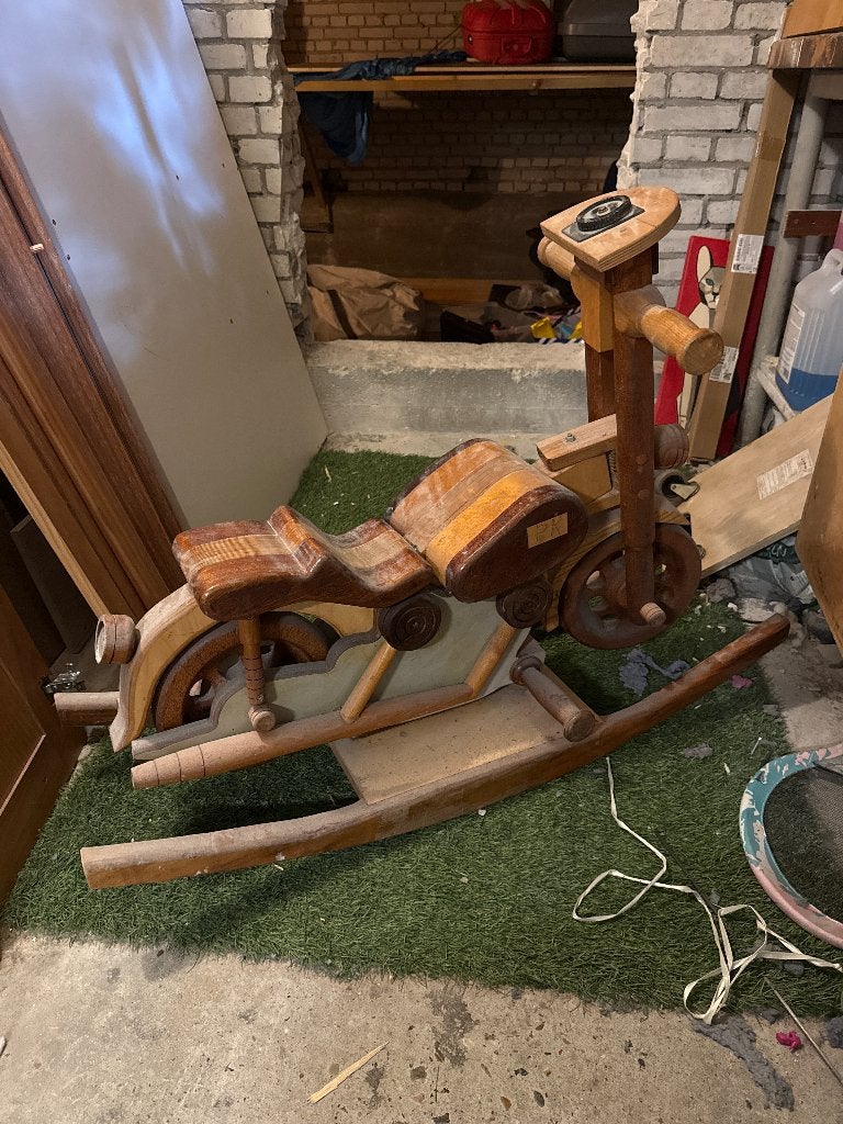 Hand gemaakte hobbelpaard motor uitvoering, Ophalen, Gebruikt, Rij- of Hobbelspeelgoed
