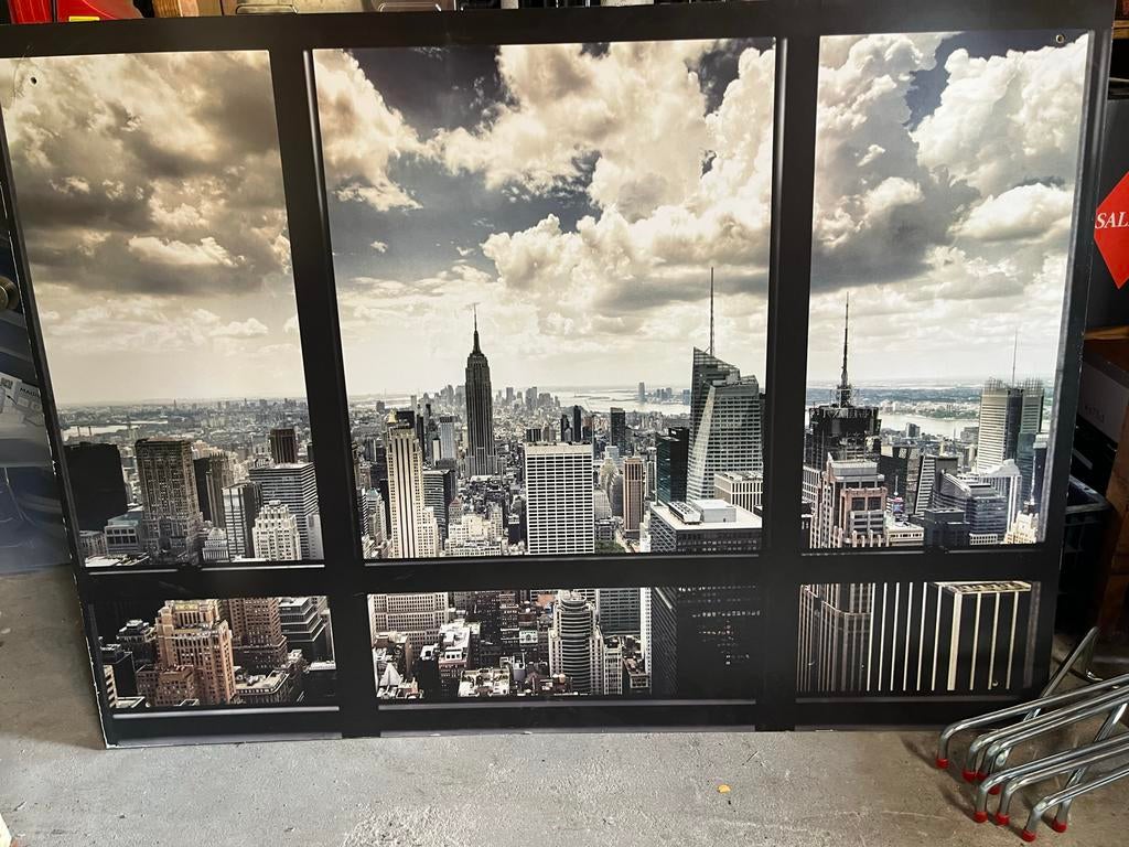 Manhattan Skyline Canvas - Indrukwekkend Stadsgezicht, Ophalen of Verzenden, Zo goed als nieuw, 100 tot 125 cm, Foto of Poster
