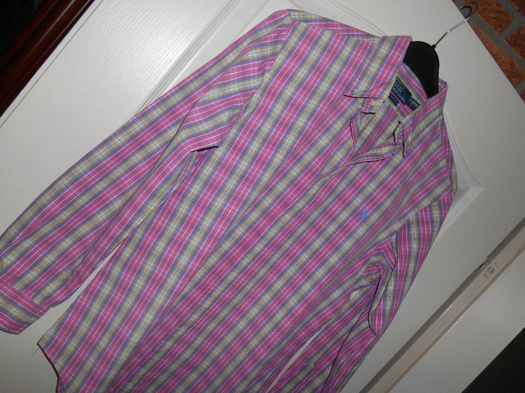 prachtig overhemd RALPH LAUREN maat L, Ophalen of Verzenden, Zo goed als nieuw, Overige kleuren, Halswijdte 41/42 (L)
