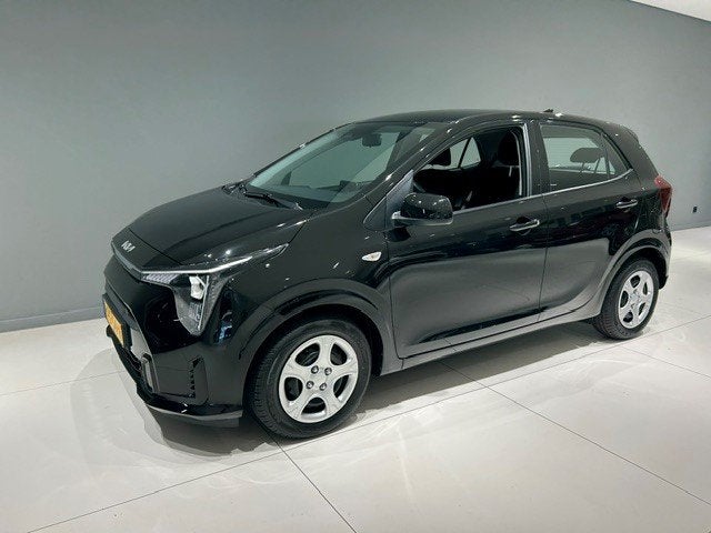 Kia Picanto 1.0 DPi 63pk 4-zits DynamicLine Navi/ Cruise/ BT, Stof, 4 stoelen, Zwart, Origineel Nederlands