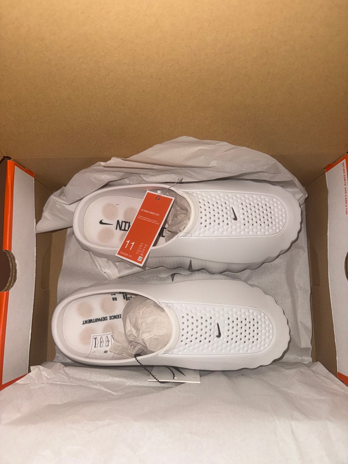 Nieuwe Nike Mind 001 - Maat 43, Kleding | Heren, Slippers, Verzenden, Wit, Nieuw
