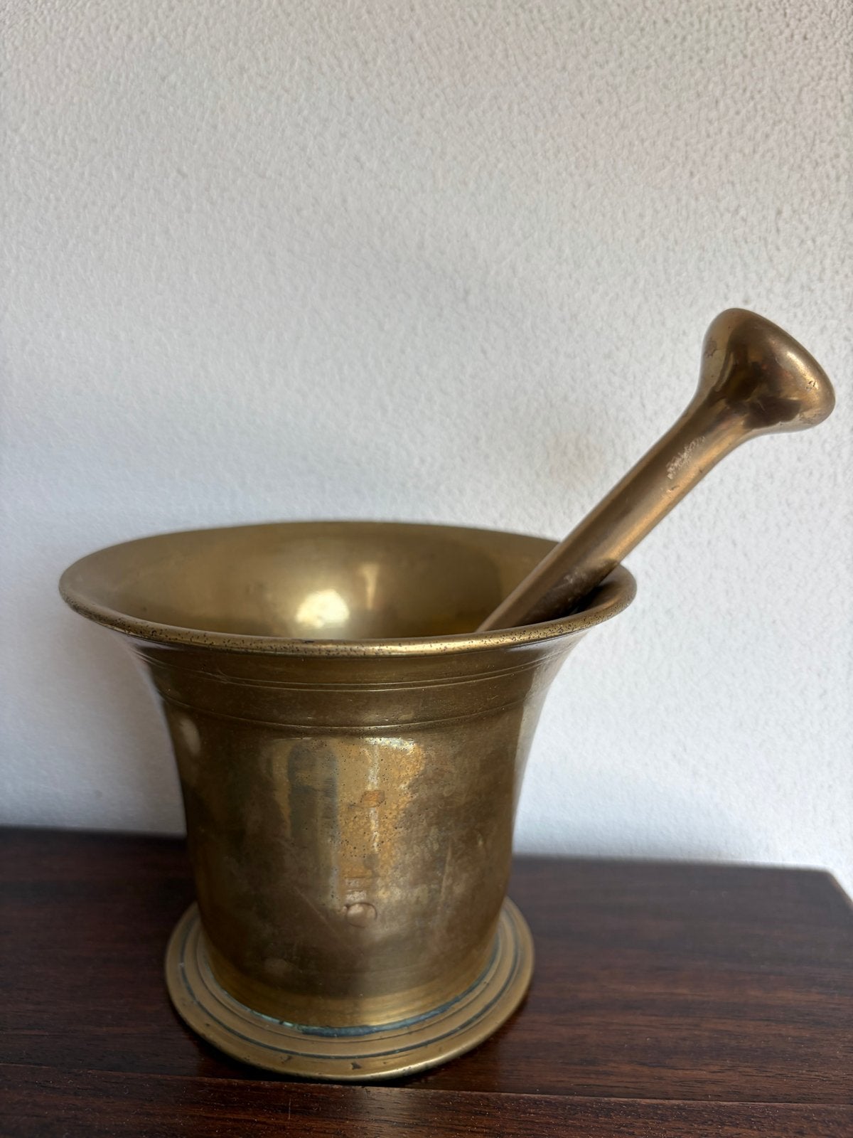 Antieke Bronzen Vijzel met Stamper, Ophalen of Verzenden, Brons