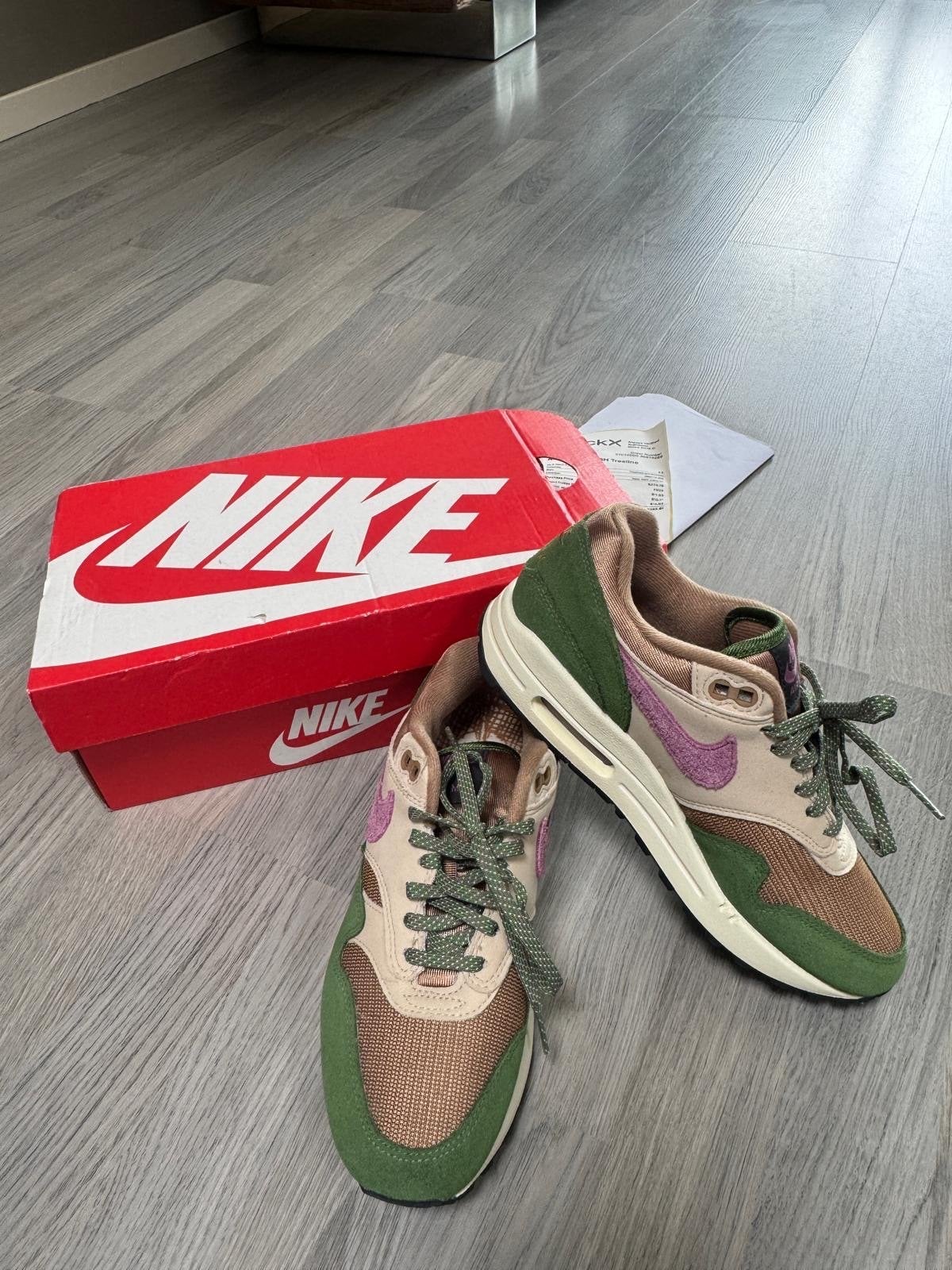 Nike Air Max 1 NH Treeline maat 38, Ophalen of Verzenden, Zo goed als nieuw, Groen, Sneakers of Gympen
