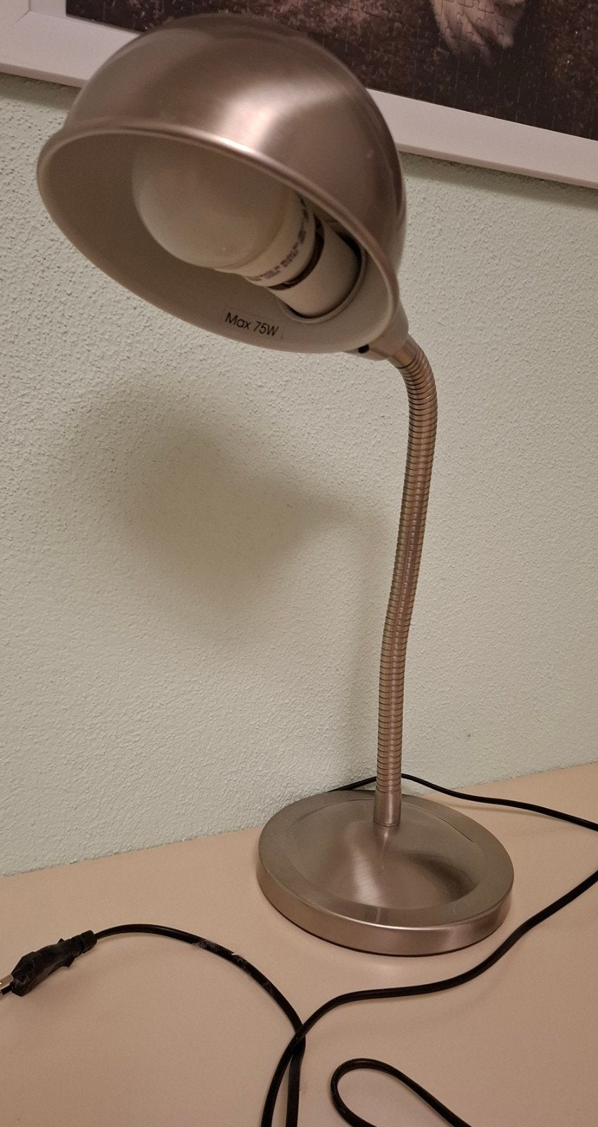 Bureaulamp Ikea 75 watt, Ophalen, Bureaulamp, Gebruikt, E27 (groot)
