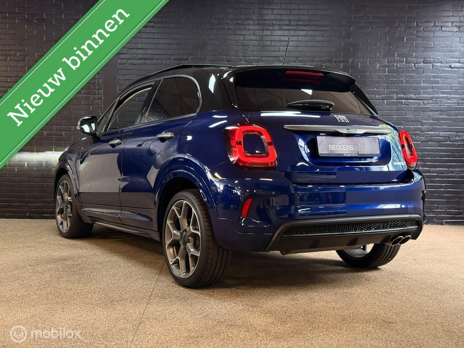 Fiat 500 X 1.5 Hybrid Sport PANO KEYLESS LEDER 1e EIG, Auto's, 1380 kg, Gebruikt, Blauw, 500X