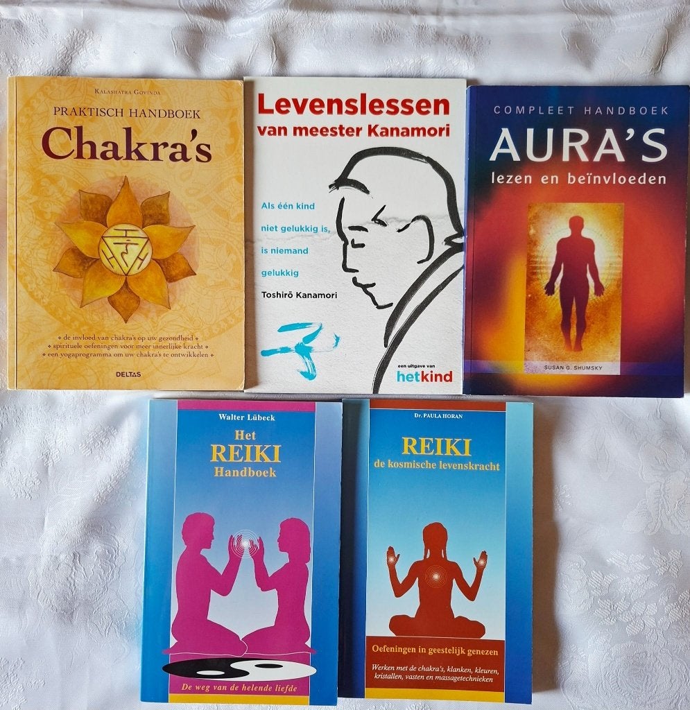 Chakra's Levenslessen aura Reiki, Ophalen of Verzenden, Zo goed als nieuw, Spiritualiteit algemeen, Instructieboek