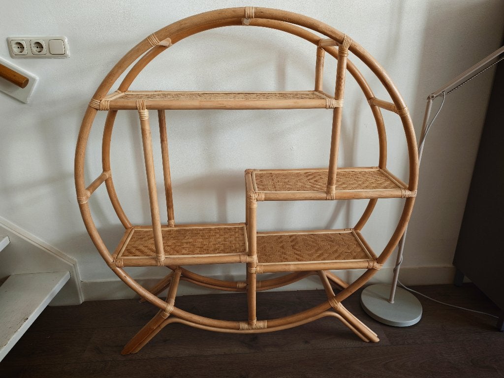 Gevlochten rotan en bamboe kast, Ophalen, Zo goed als nieuw