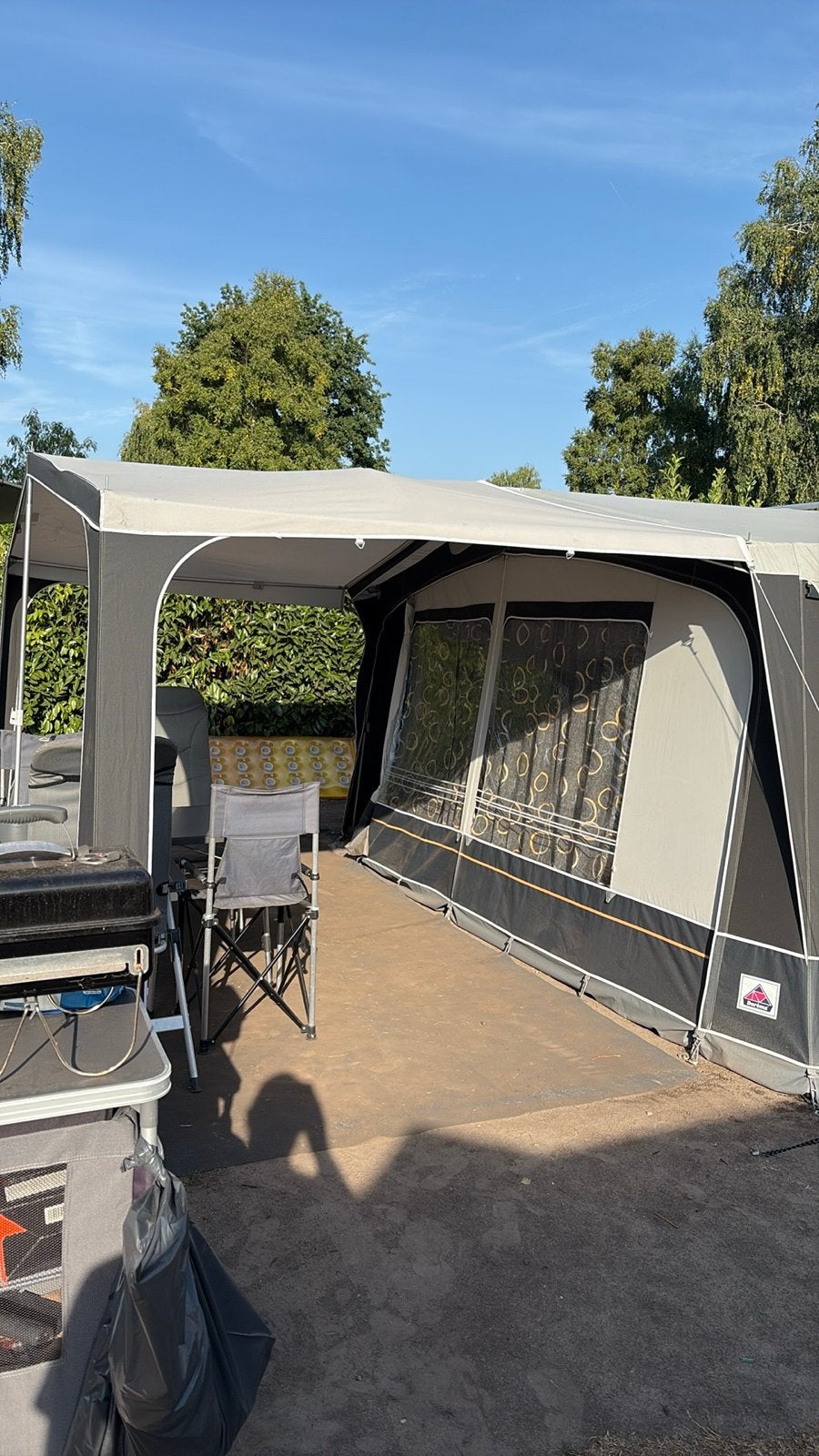 Dorema voortent incl. luifel, stormbanden, frame, quicklocks, Ophalen, Gebruikt, Dorema