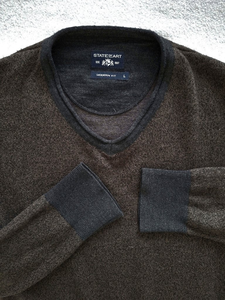 NU 5,00 - Trui - STATE of ART - Modern Fit - Mt L - 40% wol, Ophalen of Verzenden, Zo goed als nieuw, Maat 52/54 (L), Overige kleuren
