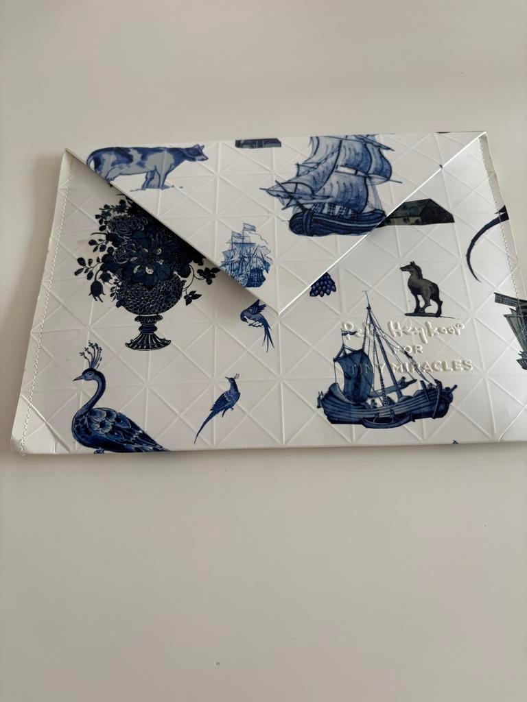 Pepe Heykoop papieren vaascover delft blauwe stijl., Ophalen of Verzenden