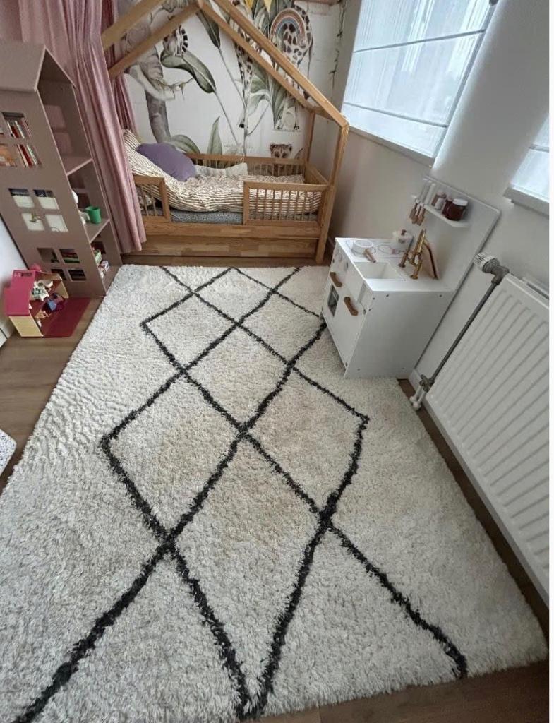Vloerkleed hoogpolig 160 x 230 cm, Ophalen, Gebruikt, 150 tot 200 cm, 200 cm of meer