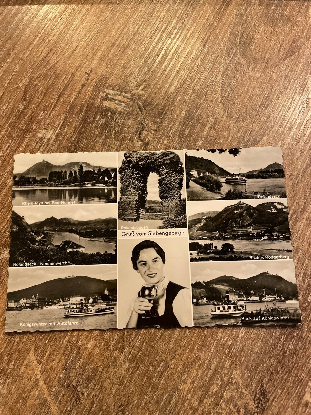 Vintage Ansichtkaart Siebengebirge 1962 met Postzegel, Verzamelen, Ophalen of Verzenden, 1960 tot 1980, Gelopen