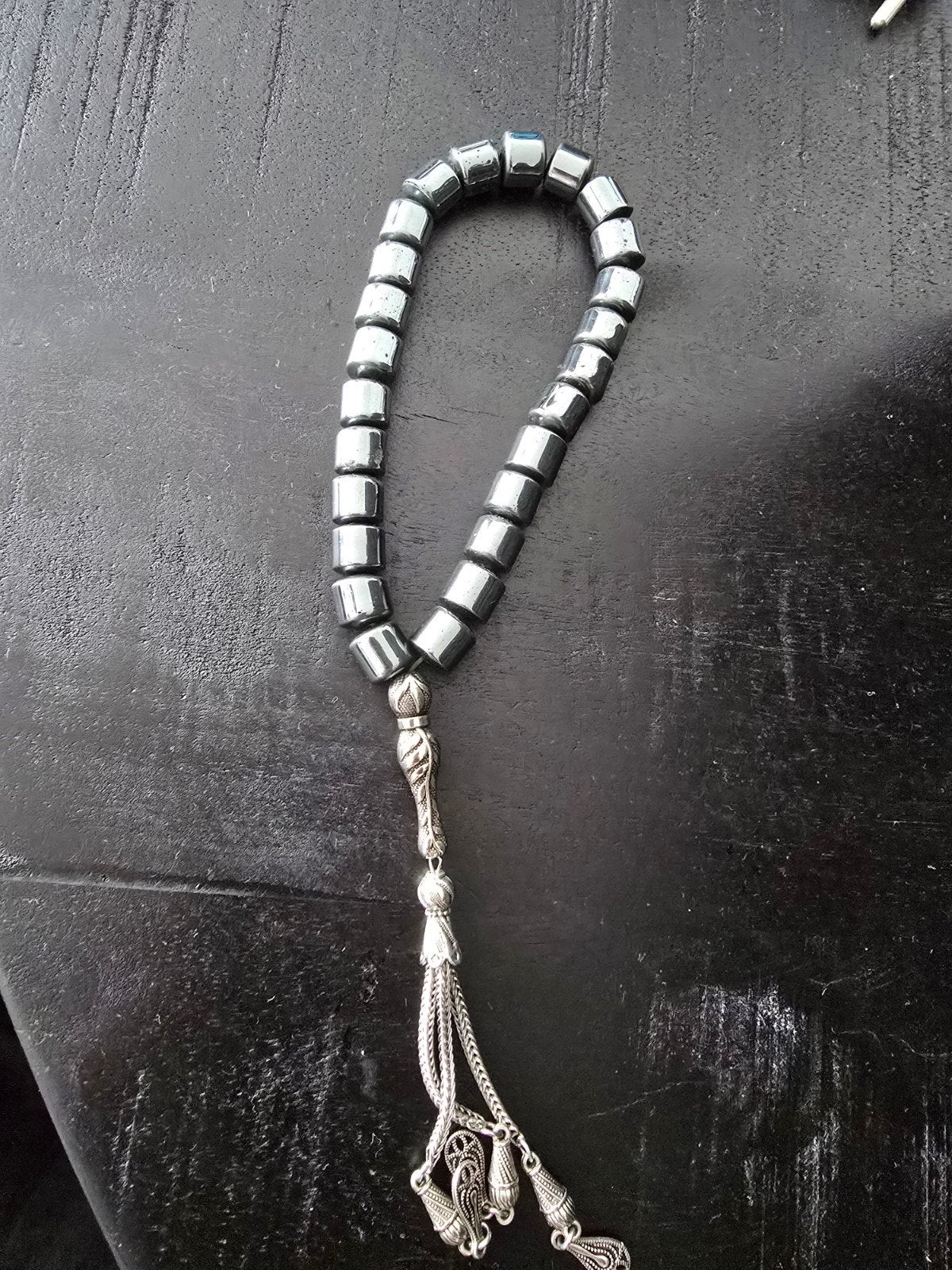 Mooie Tesbih van Hematiet - Gebedsketting, Sieraden, Tassen en Uiterlijk, Overige materialen, Met bedels of kralen, Ophalen of Verzenden