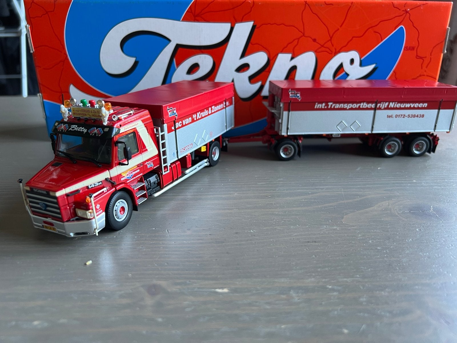 Tekno Scania 143M Jac van 't Kruis & Zonen b.v., Ophalen of Verzenden, Nieuw, Bus of Vrachtwagen, Tekno