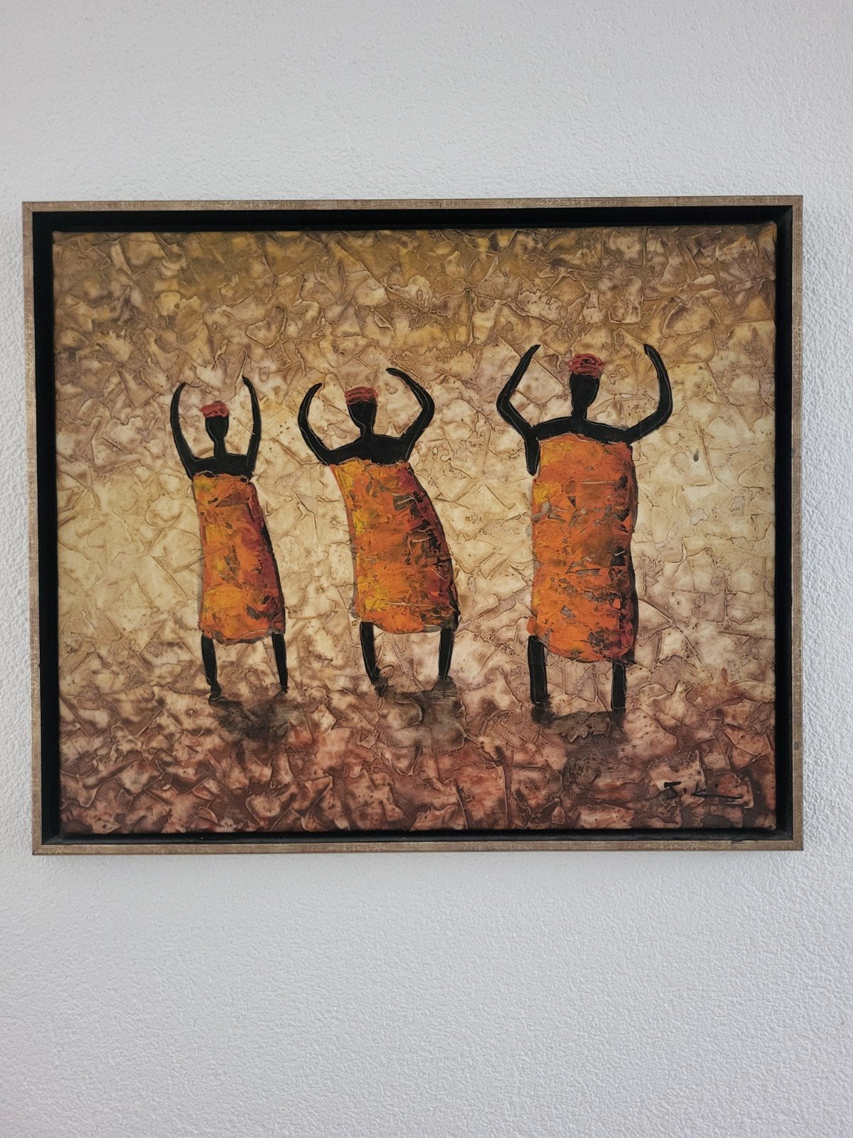 schilderij- Afrikaanse vrouwen B65 H 55cm, Ophalen, Gebruikt