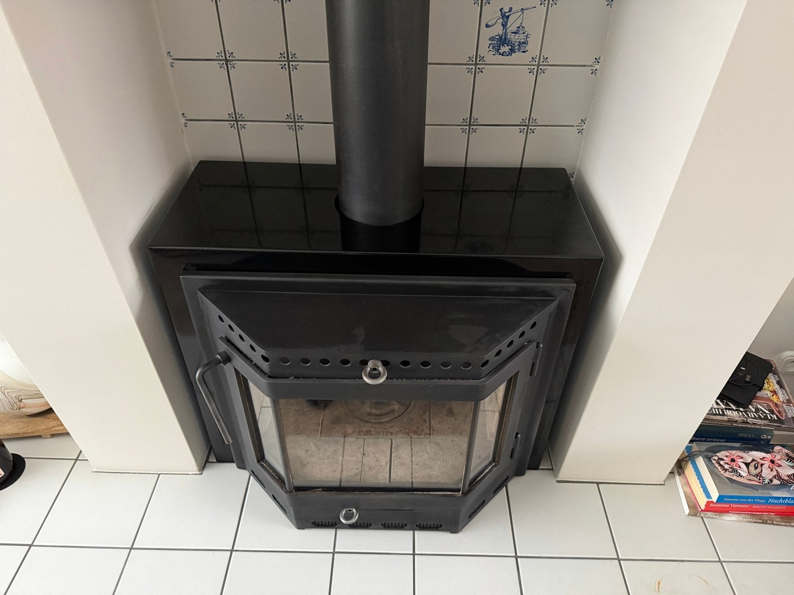 Inbouwhaard - 64cm breed, 55cm hoog (zonder ombouw), Ophalen, Gebruikt, Inbouwhaard, Houthaard