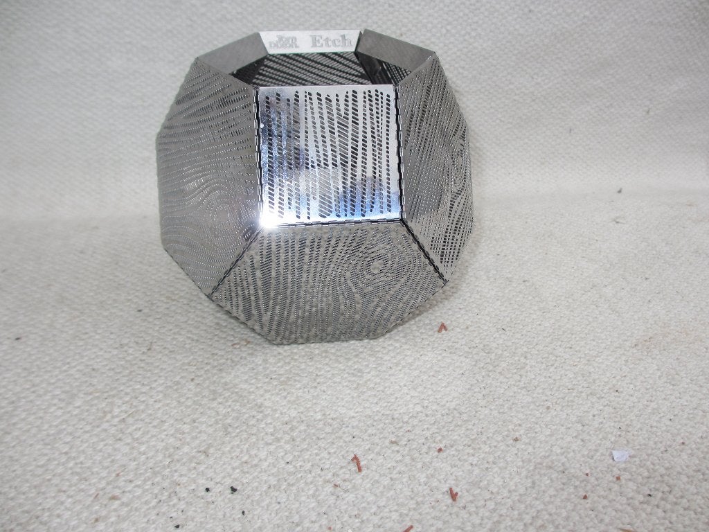 Tom Dixon Etch Wood theelicht stainless steel, 10 cm, Ophalen of Verzenden, Zo goed als nieuw, Metaal