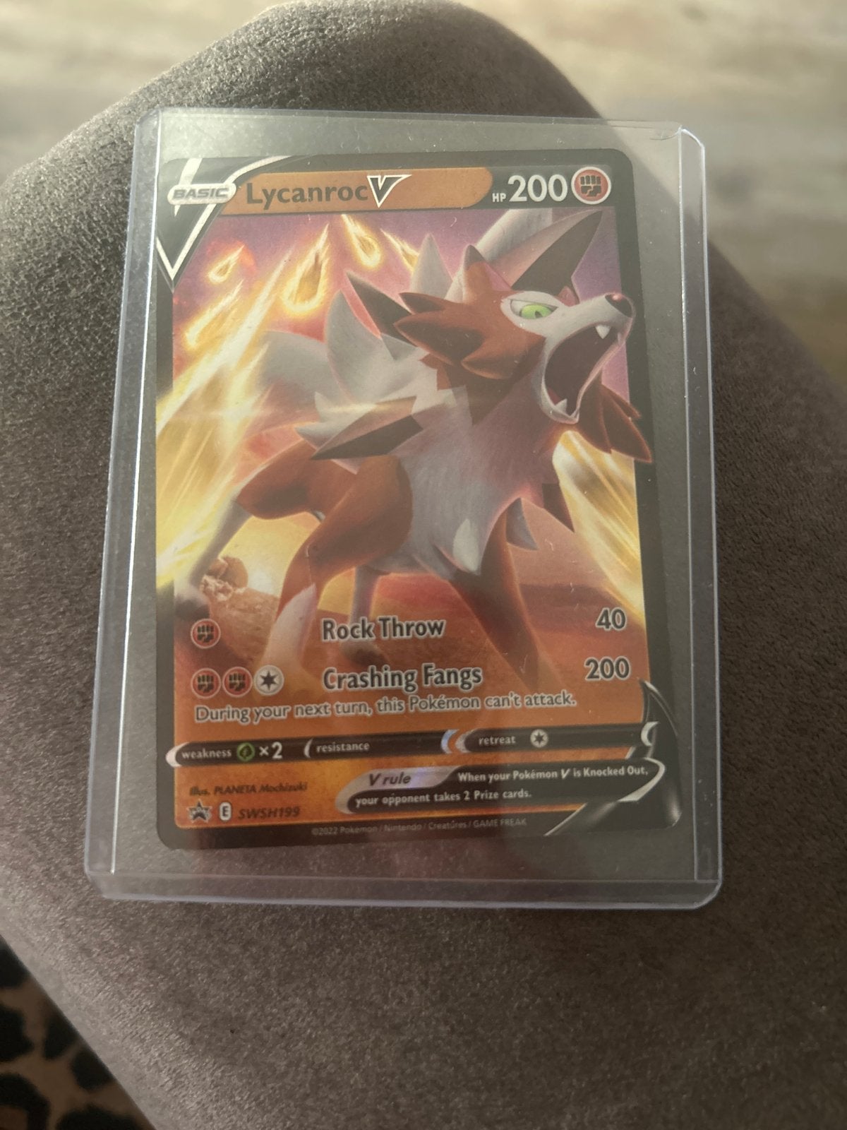 Pokémon Kaart Lycanroc V SWSH199 - Zo goed als nieuw, Ophalen, Zo goed als nieuw, Losse kaart