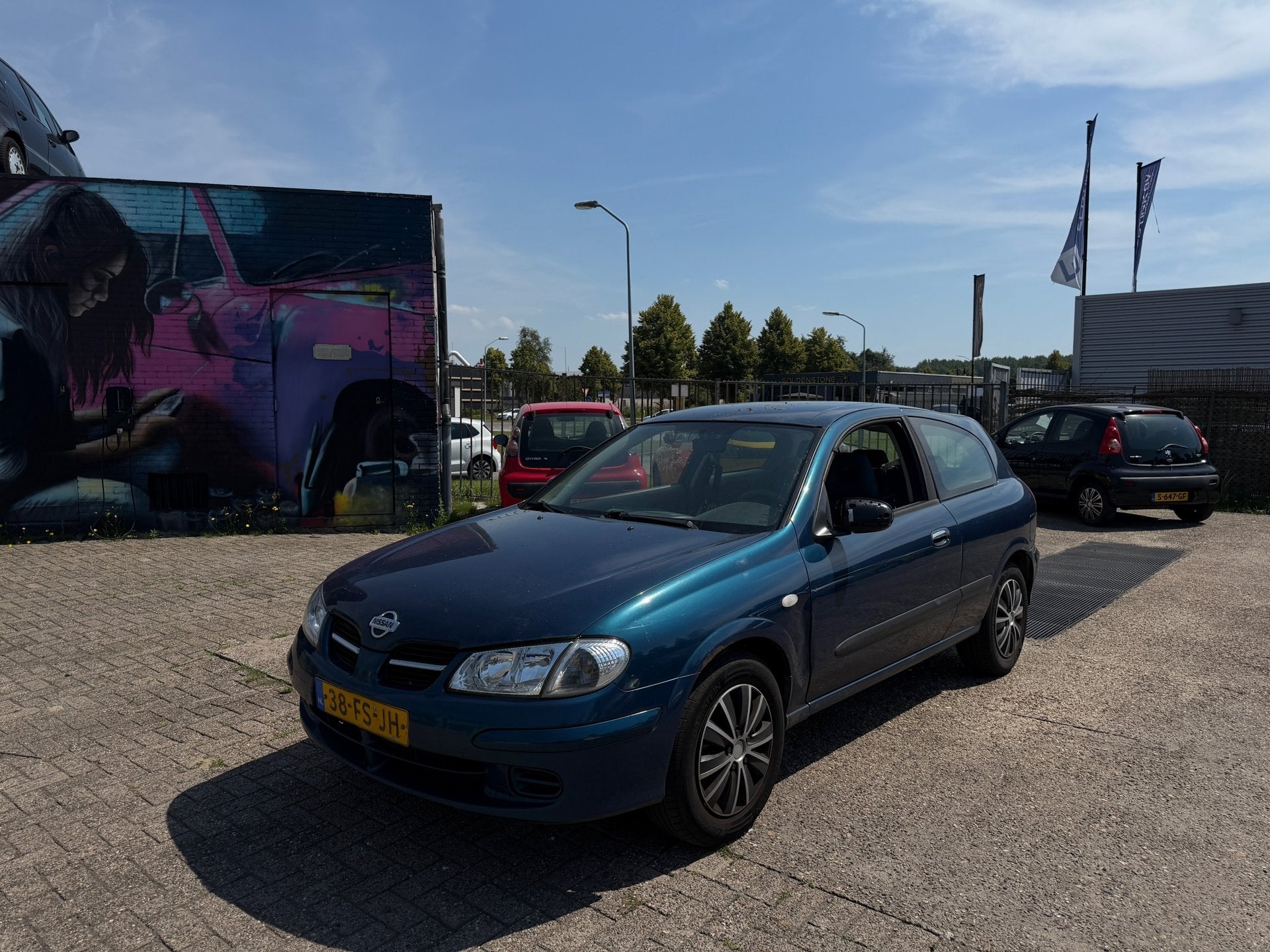 Nissan Almera 1.8 Ambience Incl NW Keuring, Auto's, Gebruikt, 4 cilinders, Blauw, Origineel Nederlands