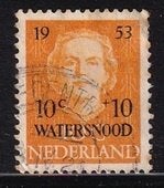 4777 - Nederland nvph 601 gestempeld , Opdruk watersnoodram, Postzegels en Munten, Verzenden, Na 1940, Gestempeld