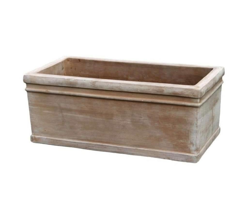 Terracotta rechthoekige potten / handgemaakt 3 delig, Tuin en Terras, Ophalen, Nieuw, Balkon, Terracotta