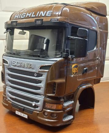 Bruder Scania Highline cabine bruin Crawler Tamiya Wedico, Ophalen of Verzenden, Zo goed als nieuw
