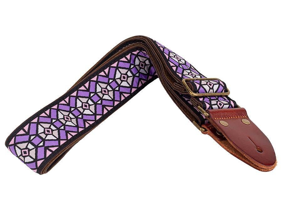 Gaucho GST-1282-4 Classic Serie gitaarriem paars/roze, ., Nieuw, Ophalen of Verzenden, .