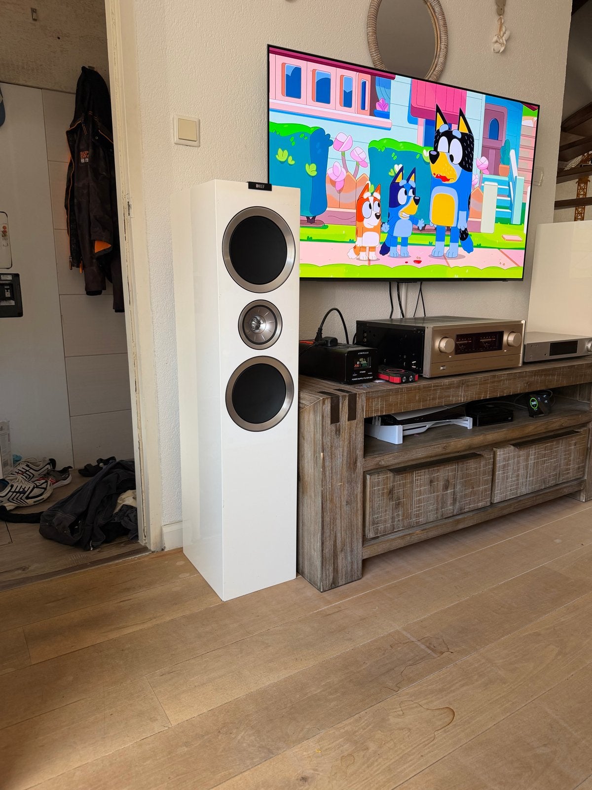 KEF R900 Vloerstaande Luidsprekers - Wit, Vloerstaande luidspreker, Gebruikt, Ophalen, 150 watt of meer