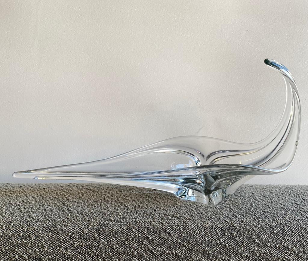 Jaren 50 schaal van kristal , Art Vannes, Gebruikt, Frankrijk, Ophalen of Verzenden, Glas