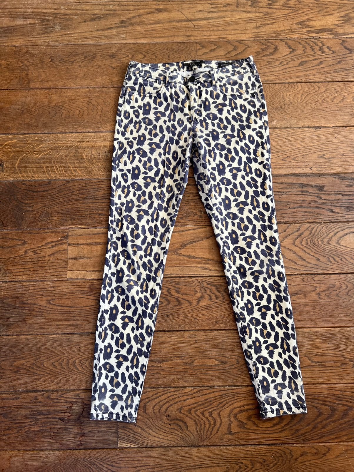 Maison Scotch mid rise, mt 30, lengte 32, panterprint, Maat 38/40 (M), Bruin, Ophalen of Verzenden, Lang