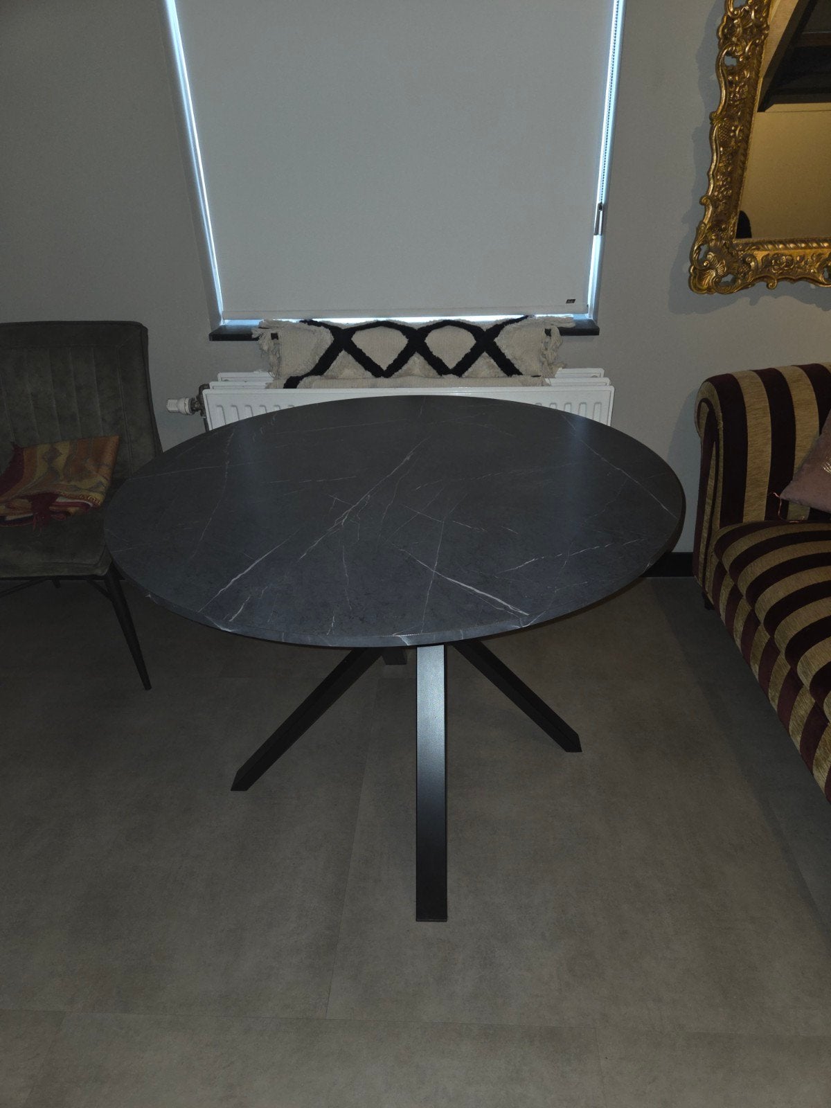IKEA Mariedamm ronde eettafel marmerlook 105cm, Huis en Inrichting, Tafels | Eettafels, Ophalen, Overige materialen, Gebruikt